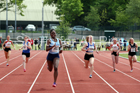 Girls under-15s 200 metres, North Eastern Track and Fields Champs., Middlesbrough. Photo: David T. Hewitson/Sports for All Pics